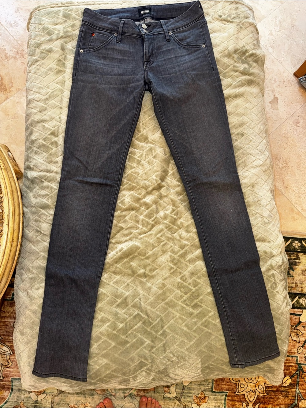 Hudson Jeans Women’s Size 27 Dark Gray Black Skinny Stretch Made in USA